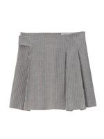 ストライプミニスカート/ダークグレー(313)