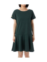 バックジップリップルワンピース/グリーン系(022)