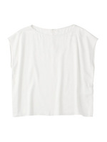 リヨセルサテンブラウス/ホワイト(001)