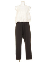 レースレイヤードタンクロンパース/ミックス1