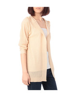 七分袖フーデッドトッパーカーディガン/ピンク(072)