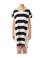 切り替えボーダーワンピース/ネイビー系(393)