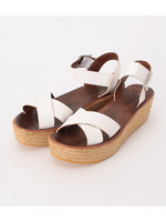 gaimo レザーベルトサンダル/ホワイト系(002)