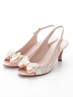 【vanitybeauty】【柔らかSoft Insole】バックベルトリボンサンダル/ピンク