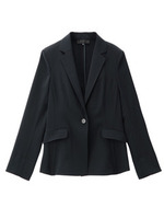 ウォッシャブルシャドウストライプジャケット/ネイビー系(694)