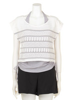 ニットボーダー4点セット/グレー