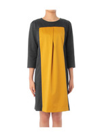 ブロッキングカラーワンピース/イエロー系(033)
