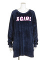 KITTEN SWEAT L/S DRESS/NAVY