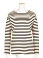 L/S STRIPE TOP/WHITE