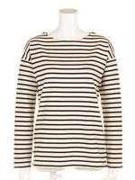 L/S STRIPE TOP/WHITE