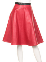 Progressive Color Block Skater Skirt/BLACK
