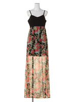 ROSEBUD MAXI DRESS【VOLCOM】/BLK