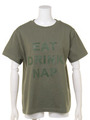 【CASUAL】EAT DRINKラバーTシャツ/カーキ