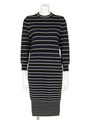 【GREED】LENPUR SILK STRIPE Dress/OFFmix