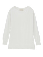 [L]シルク混カラーニット/ホワイト(001)