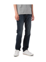 ウォッシュ加工デニムパンツ/ネイビー系(092)