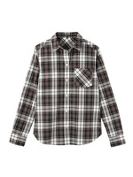 コットンチェックシャツ/ブラウン(242)