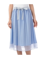 ストライプチュールスカート/ホワイト(302)