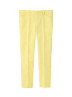 シルキーダブルストレッチクロップドパンツ/イエロー系(032)