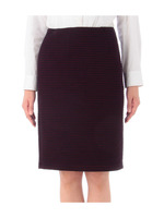 ソフトリップル畝ボーダースカート/レッド系(363)