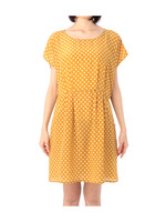 ドットデシンタック半袖ワンピース/イエロー系(132)