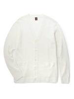 リネンVネックカーディガン/ホワイト(003)