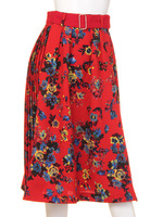 varietyflowerプリーツSK/レッド