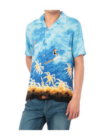 アロハ柄シャツ/レッド系(962)