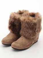 インヒールショートブーツ/ブラウン