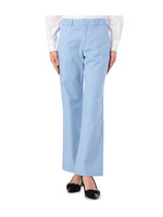 コットンストレッチフレアパンツ/ブルー系(090)