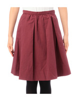 タックフレアタフタスカート/レッド系(064)