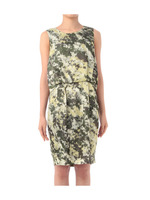 モザイクプリントノースリーブワンピース/グリーン系(127)