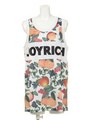 Orange Blossom Mesh Tank/WHITE