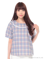 ジャカードチェックプルオーバー/イエロー柄