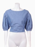 ボリュームスリーブブラウス/WHT