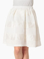 メッシュ切替ボーダースカート/Off White