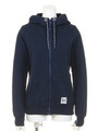 BACK PRINT LOGO ZIP HOODIE/NAVY