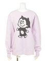 BLACK CAT SWEAT BIG TOPS/SUGAR PINK