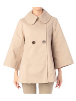 BigカラーAラインハーフジャケット/ネイビー系(093)