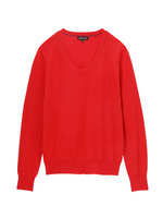 [S]クルーネックハイゲージニットプルオーバー/オレンジ系(068)