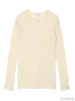 【NINE】ヘンリーネックカットソー/オフシロ