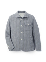 インディゴチェックストレッチブルゾン/ネイビー系(294)