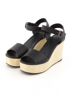 ウェッジサンダル/ブラック