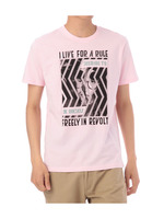 デザインフォトプリントTシャツ/ピンク系(071)