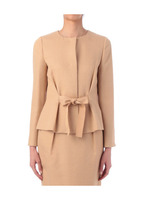 ノーカラーデザインジャケット/ベージュ系(452)