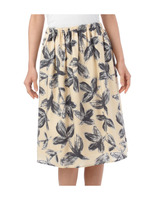 フラワープリントミモレ丈スカート/ライトベージュ(151)