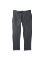 ポプリンストレッチクロップド丈パンツ/チャコールグレー(014)