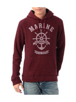 マリンプリント柄パーカカットソー/ブラウン(042)