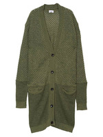 ローゲージ透かし編みニットCD/カーキ