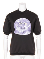 OWL MOCK NECK TEE/BLACK